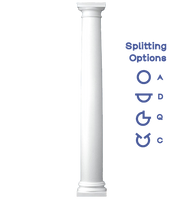 Plain Round Tapered Column Tuscan Capital and Attic Base