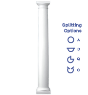 Plain Round Tapered Column Tuscan Capital and Base