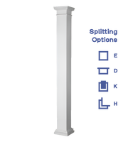 Square Non-Tapered Plain Tuscan Capital and Base
