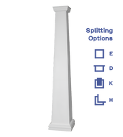 Square Tapered Plain Standard Capital and Base